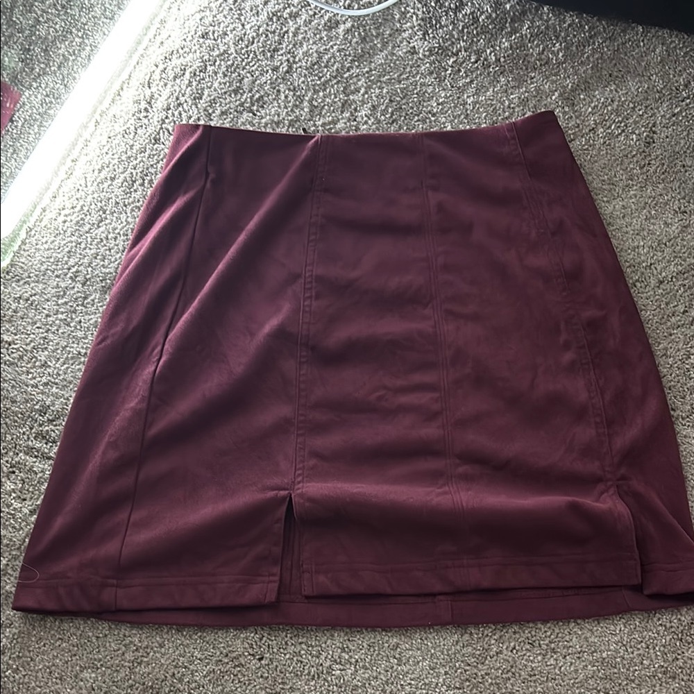 Elegant Burgundy Women's Skirt